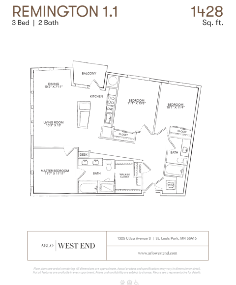 a floor plan of a unit with a bedroom and a bathroom